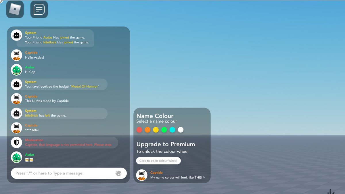 ★ Upgraded Roblox Chat #Roblox #RobloxDev #RobloxUI