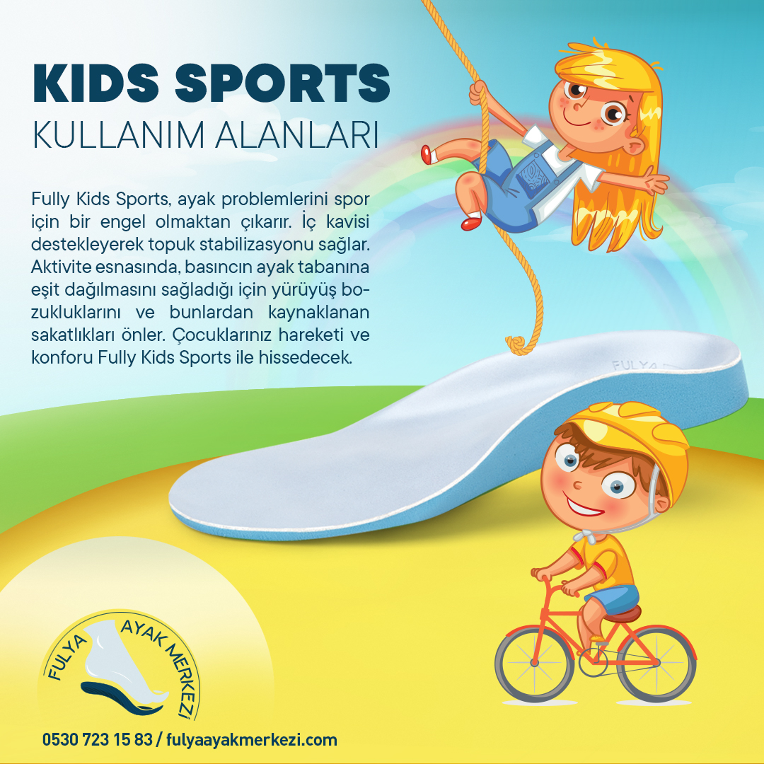 Çocuklarınız hareketi ve konforu Fully Kids Sports ile hissedecek.