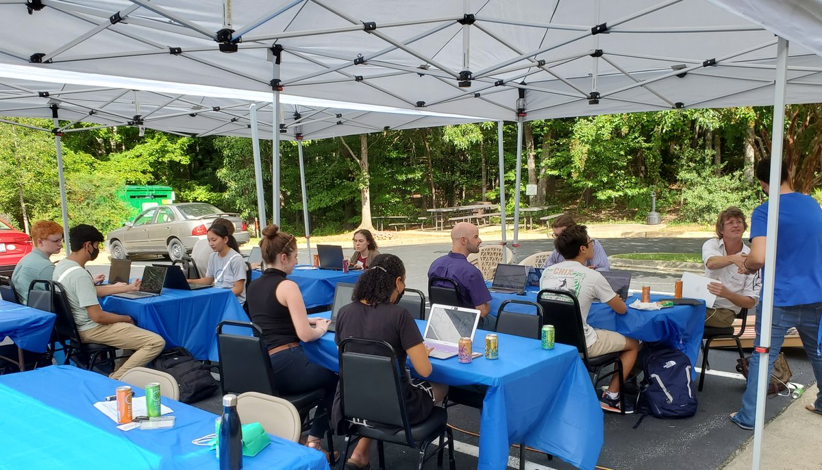 We were very happy to host Code for Charlottesville's mapathon Sidewalk Mapping project Friday. The project's goal is to “help Charlottesville create better routing for people in wheelchairs, or other pedestrians getting around town with mobility issues”. codeforcville.org/sidewalk-mappi…