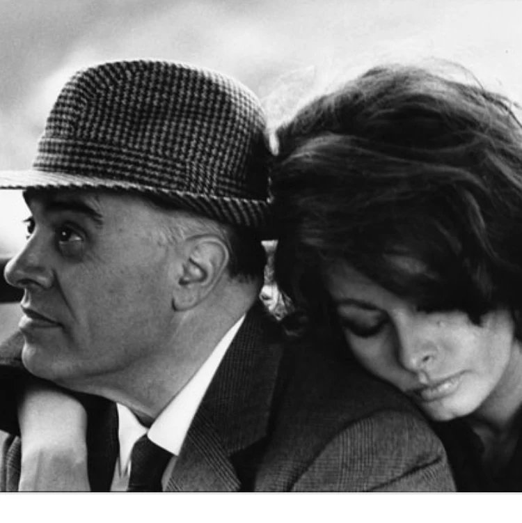 Happy Birthday Sophia Loren! Pictured here with husband Carlo Ponti. : Tazio Secchiaroli 