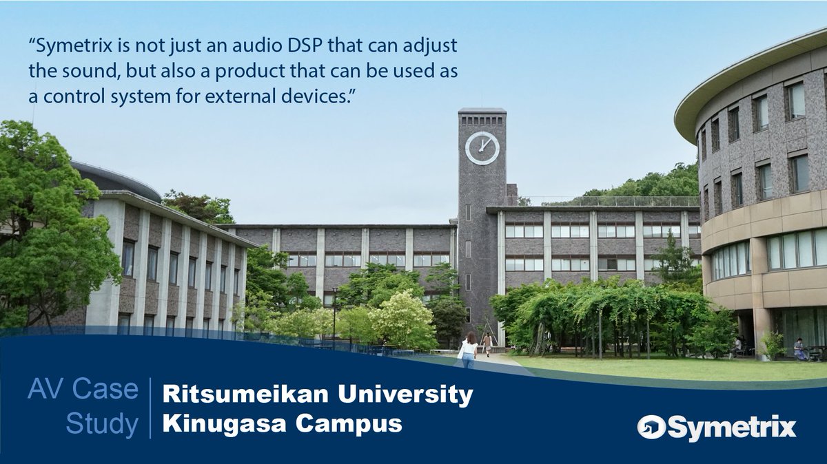 Symetrix_Inc's tweet photo. Bravo Audio Brains Japan for high quality design and execution of hybrid classrooms at the Ritsumeikan University Kinugasa Campus.
https://t.co/AXsnEsyApN (You may have to translate from Japanese)
#symfamily #audiobrains #proaudio #proav #proavJapan #hybridclassroom #control https://t.co/eqvweyhCdt