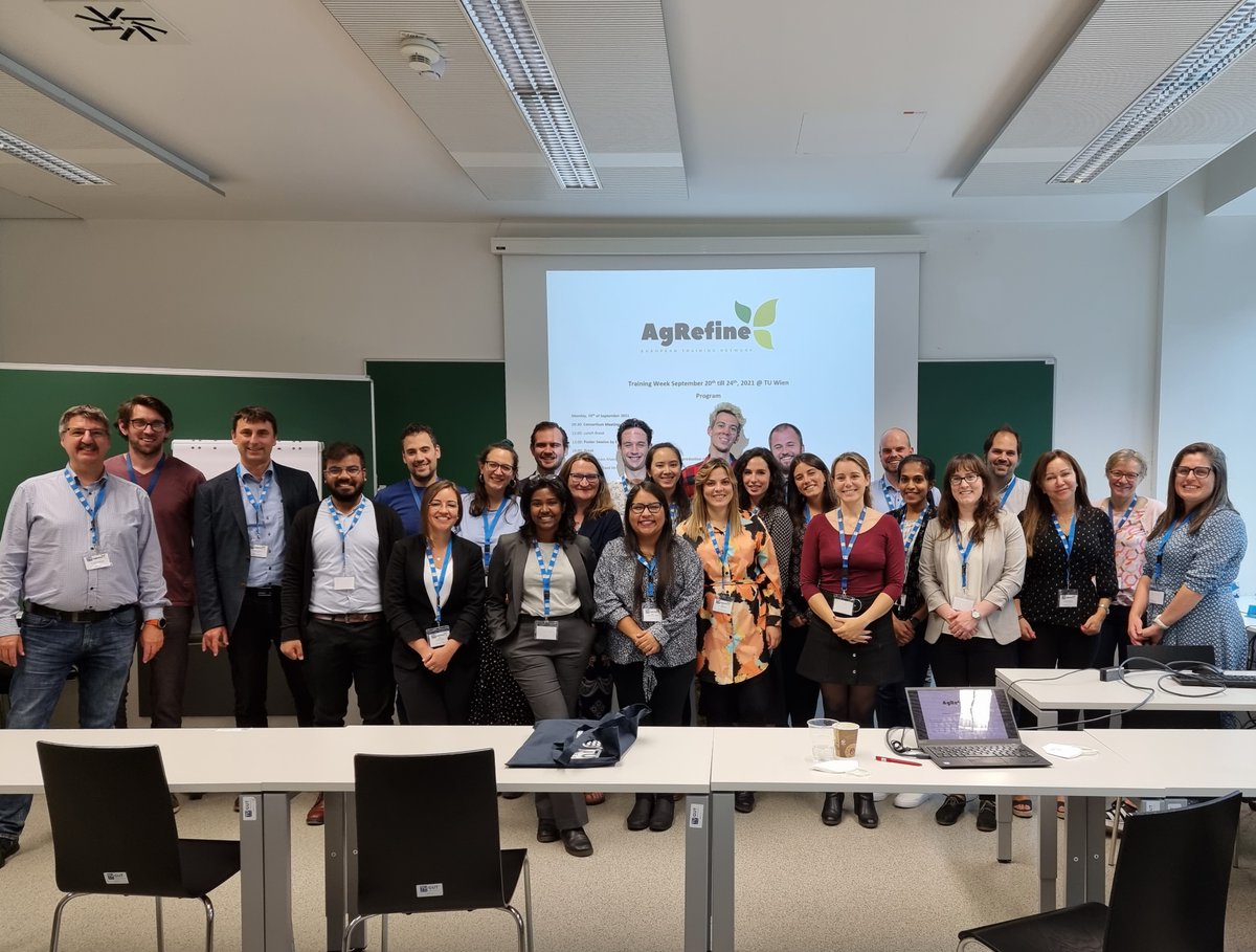 The #AgRefine training week in <a href="/tu_wien/">TU Wien</a> is officially started! Today's main event was the #poster session by #ESRs. The discussions that have arisen were so informative and inspiring✨
#MSCA #ITN #EUFundedResearch #H2020