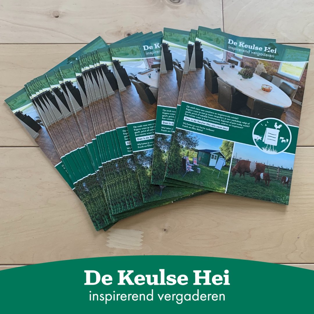 Trots op de mooie brochures ! Blij met vormgever Jim en drukker <a href="/Helloprint/">Helloprint</a> <a href="/DrukzoNL/">Drukzo.nl</a> #vergaderlocatie #heisessie #trots