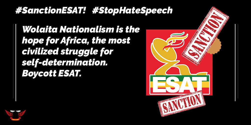 NUSO™ (@officialnuso) on Twitter photo Wolaita Nationalism is the hope for Africa, the most civilized struggle for self-determination.
Boycott ESAT.
#SanctionESAT
#GroupDefamationIsCrime
<a href="/mosaleg/">Gizaw Legesse</a> <a href="/mamamesay/">Mesay Mekonnen</a> are criminal! <a href="/USAmbUN/">Ambassador Mike Waltz</a>
<a href="/POTUS/">President Donald J. Trump</a> <a href="/SecBlinken/">Secretary Antony Blinken</a>
<a href="/USEmbassyAddis/">U.S. Embassy Addis</a>
#GroupDefamationIsCrime! #ESATisCriminalCorporate Wolaita Nationalism is the hope for Africa, the most civilized struggle for self-determination.
Boycott ESAT.
#SanctionESAT
#GroupDefamationIsCrime
<a href="/mosaleg/">Gizaw Legesse</a> <a href="/mamamesay/">Mesay Mekonnen</a> are criminal! <a href="/USAmbUN/">Ambassador Mike Waltz</a>
<a href="/POTUS/">President Donald J. Trump</a> <a href="/SecBlinken/">Secretary Antony Blinken</a>
<a href="/USEmbassyAddis/">U.S. Embassy Addis</a>
#GroupDefamationIsCrime! #ESATisCriminalCorporate