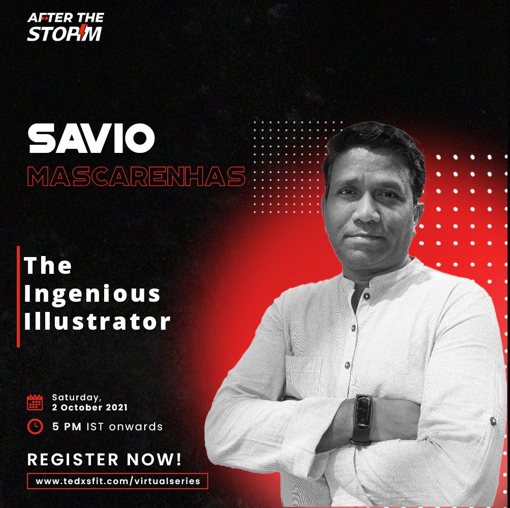 Delighted to speak <a href="/TEDxSFIT/">TEDxSFIT</a> 2021. Visuals simplify communication and cross barriers to communication but seldom do we pay attention to the visual imagery around us. 
I will be sharing my thoughts on Visual Art Learning. Catch my talk on 2nd October, 2021.
tedxsfit.com/virtualseries