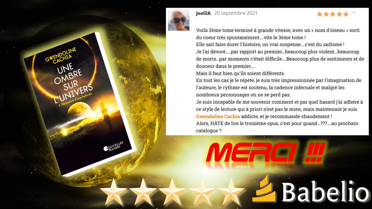 Bon... là c'est clair, le nom d'oiseau m'était adressé...
Mais J'ADORE !!! 🤣🤣🤣 
Les émotions !!! C'est ce que je veux faire passer dans mes romans !!! 😉
Alors ce n'est pas grave Julie, tu es toute pardonnée 🥰🥰🥰
<a href="/NouvellesPlumes/">Nouvelles Plumes</a>  <a href="/FranceLoisirs/">France Loisirs</a>