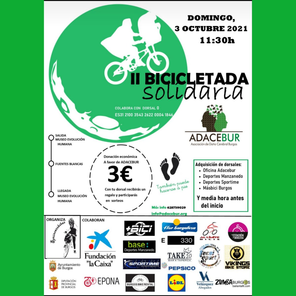 II Bicicletada Solidaria organizada por <a href="/princessbikes/">Princessbikes</a> a favor de <a href="/ADACEBUR_BURGOS/">ADACEBUR</a> . 
Más info en ADACEBUR