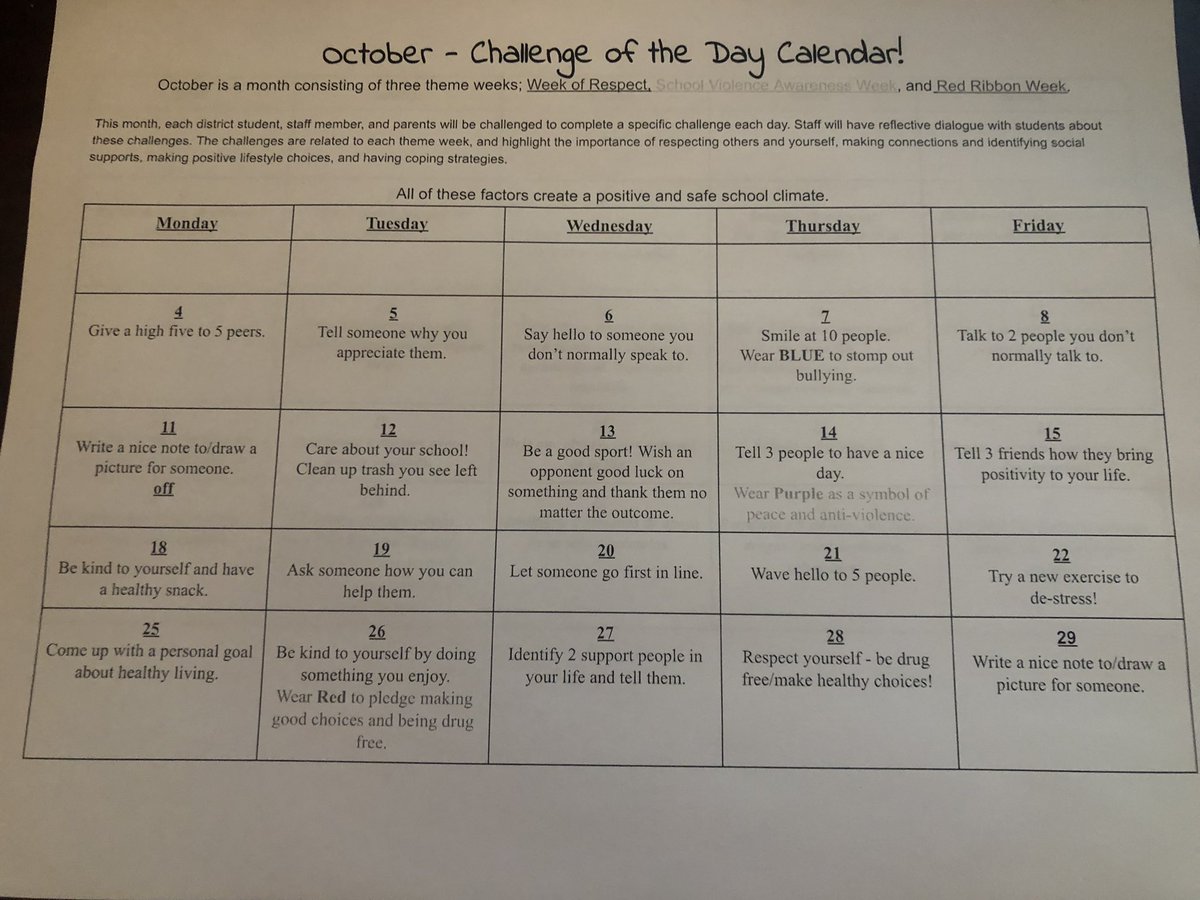 LindsayLCSW's tweet image. Check out our calendars for the Month of Oct. We have the week of Respect, Anti Violence and RRW. We hope you all take part in the fun.@KCSPrincipal @keyportsports @Keyport_GUID @KeyportSchools