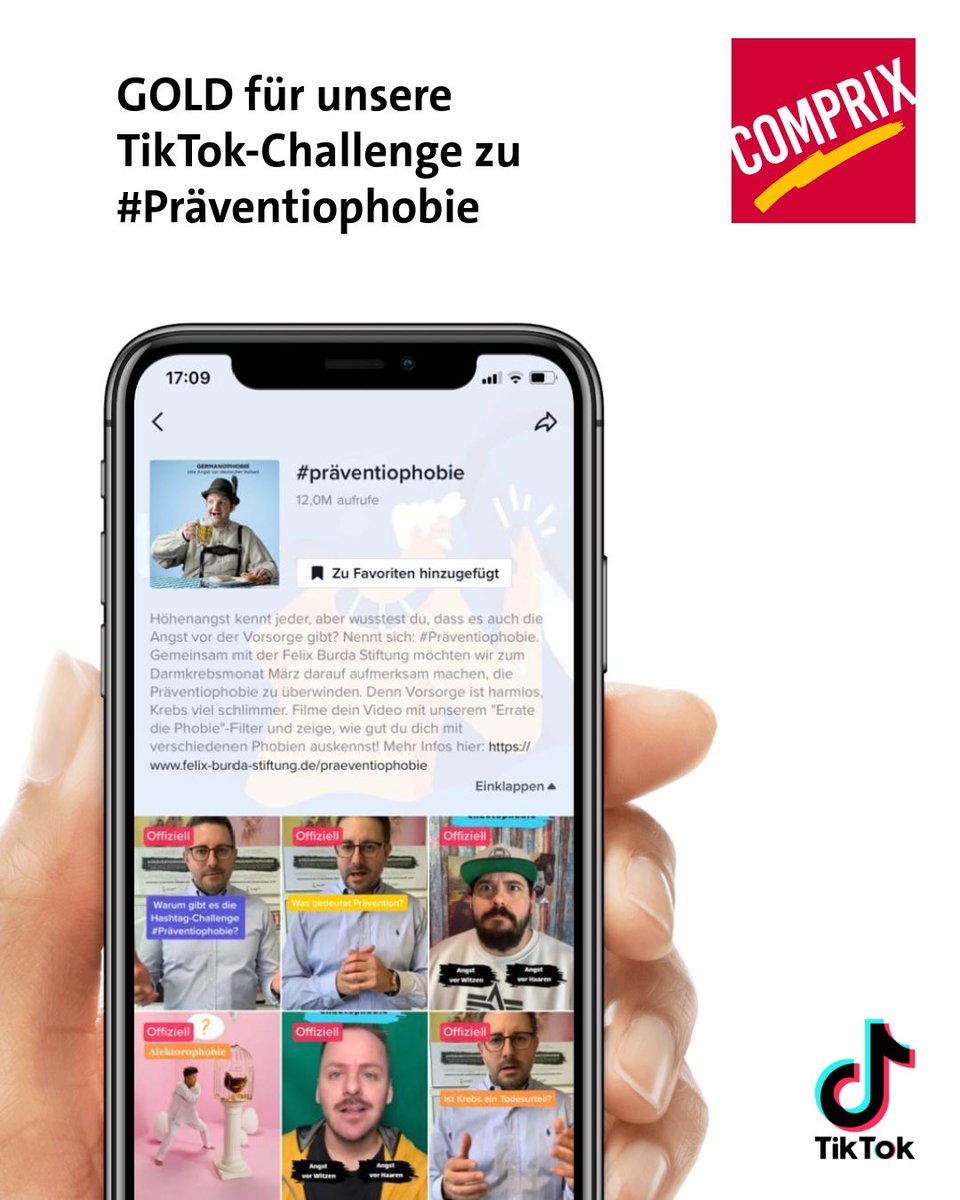 BurdaStiftung's tweet photo. Die Kreativbilanz der Kampagne #Präventiophobie:
12x GOLD🥇🥇🥇🥇🥇🥇🥇🥇🥇🥇🥇🥇
1x SILBER 🥈
3x BRONZE 🥉🥉🥉
sowie 3 Shortlist & 1 Best of Show bei teils intern. Wettbewerben. 😃 #comprix @hcmZwitscher
#burdabewegt #wasmachenstiftungen https://t.co/HmuLldJrSy