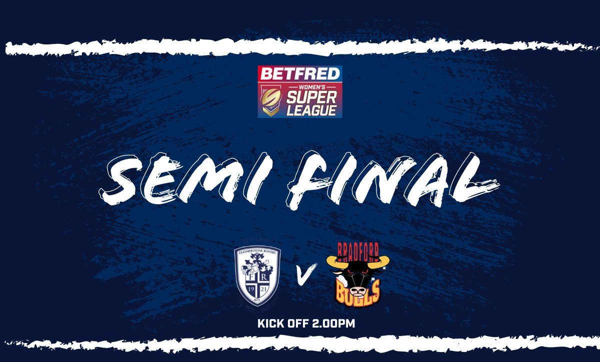 🎟️ NEXT UP | Whilst the men have a week off, it's back to business for @FevRoversLadies as they take on <a href="/BullsWomen/">Bradford Bulls Women</a> in the Semi Final of the BWSL Shield.

Get your Fev fix next Sunday! 

⏰ 2pm
📅 Sunday 26 Sep

TICKETS ➡️ bit.ly/3tXC7wt

#UTR | #OneClub | #BlueWall