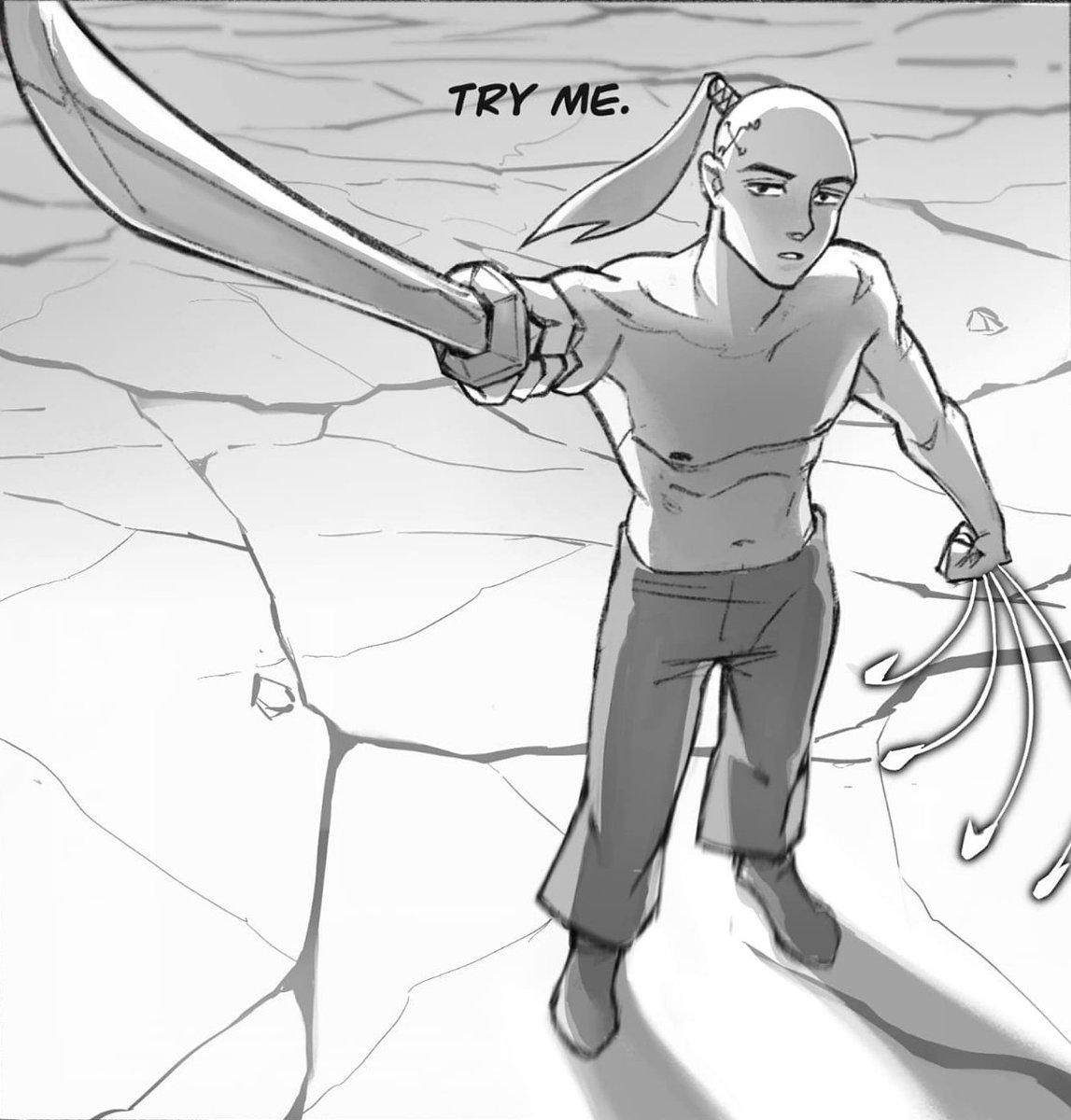 Freefonder's tweet photo. Fight! 🤺🤺🤺 

#characterdesign #sketchtember #yumanco #ocs #digitalart https://t.co/cSKKIRolxL