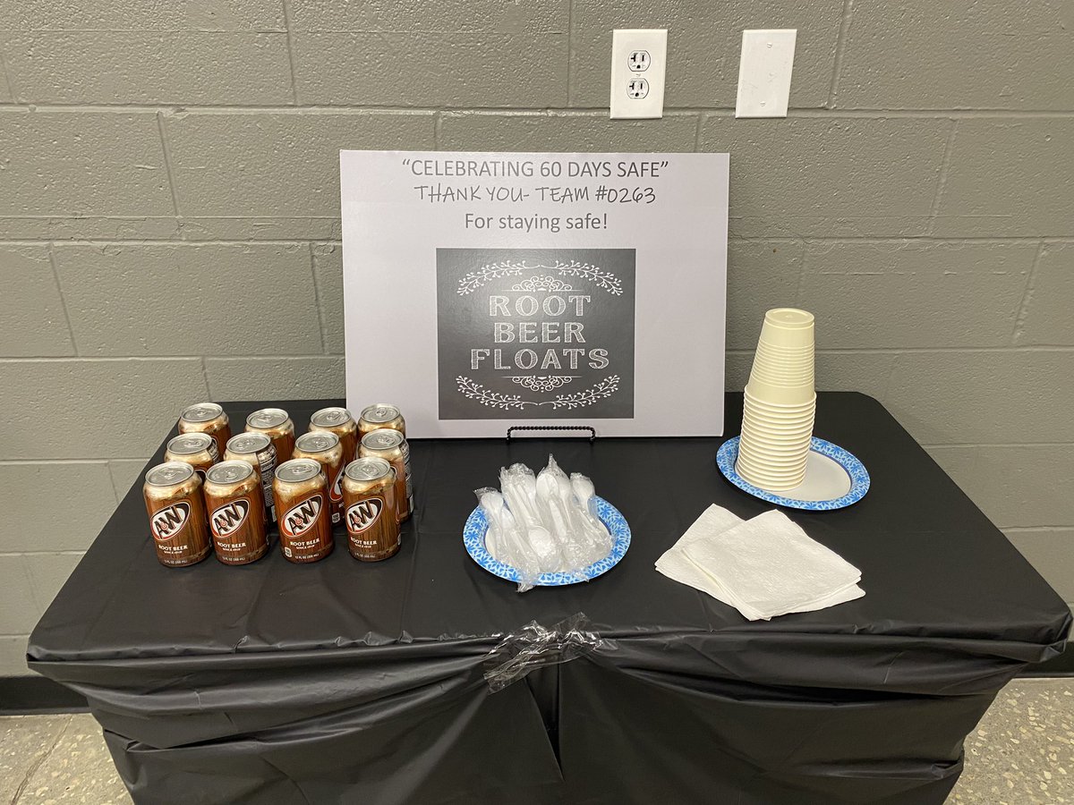 Floating our way to 365 ! 0263 celebrating 60 days safe with Root Beer Floats ! #staysafe #worksafe #60dayssafe #infocus