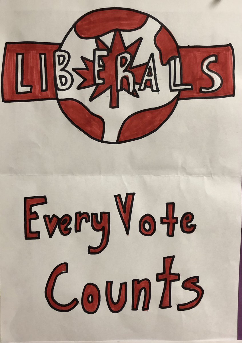 Students designed custom Logos and Slogans for their preferred Canadian political party. Looks like a Liberal majority in room 18 #CanadaVotes <a href="/JpsTdsb/">West Rouge JPS TDSB</a> <a href="/LC3_TDSB/">TDSB LC3</a> <a href="/murphytdsb/">m_murphyTDSB</a>