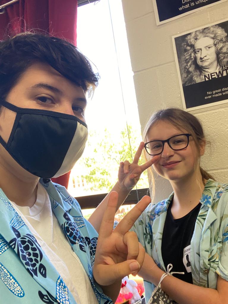 Dressing up for spirit week in the #nthctribe with @ZachS_NTHC! Excited for homecoming and the cowboys football game. Go New Tech! @DigitalZruiz <a href="/Bence_EDU/">Janelle Bence</a>