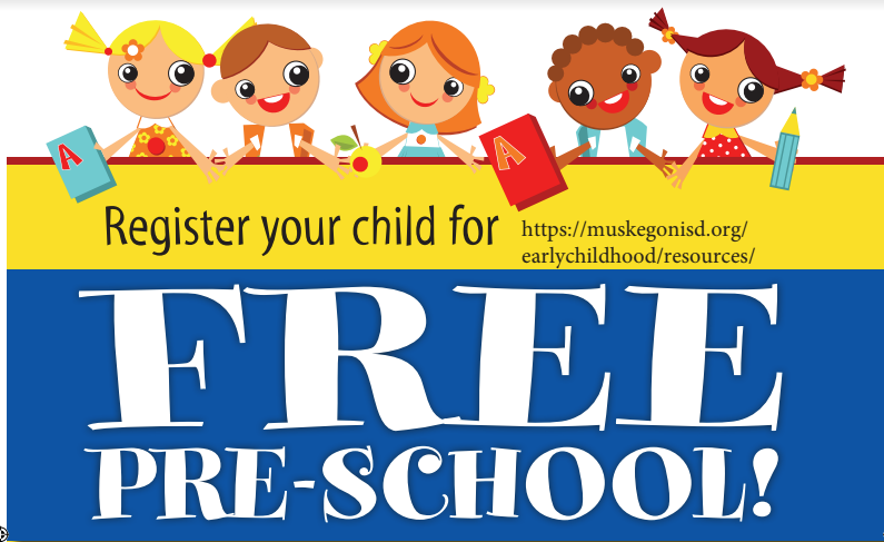 MAISDSupt's tweet photo. FREE Preschool Openings Across Muskegon County - Head Start preschool enrollment continues, including two new Pre-K rooms with no income limitations. Share the news with parents of 3 &amp; 4-year-old children - Call 231-767-8300. https://t.co/WRyqi1zSQs