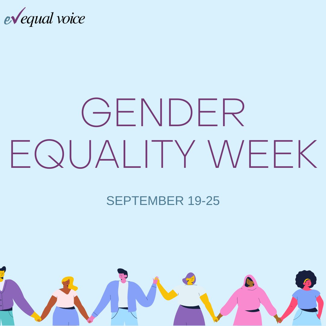 EqualVoiceCA's tweet photo. It's Gender Equality Week🎉🇨🇦

This year's theme is 'Advancing gender equality for all' and what better time to reflect on this issue than during the federal election.

Together we will remove barriers, eliminate gender inequalities and make Canada a place for everyone!
#equality https://t.co/Bje7qEeaEy