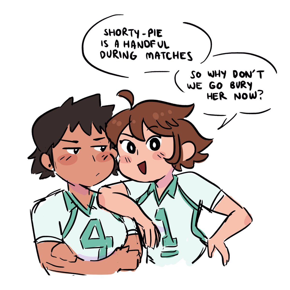 *throws fem iwaoi doodles at the bisexuals like an old lady throwing bread crumbs at the ducks* #Iwaoi #Haikyuu 