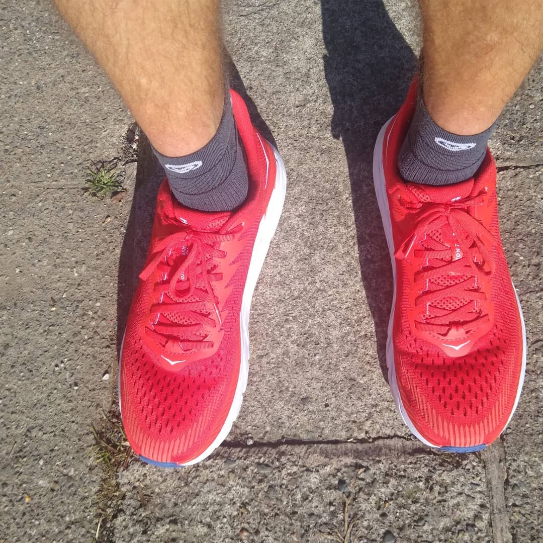 DouglasKuhrt's tweet photo. Gave my new Hoka Clifton 7s a run-out this morning. My 2nd pair. Lovely little touch from @ProD_Running letting you add the parkrun logo. #ukrunchat #runningismytherapy #hokaclifton7 #hokaoneone #prodirectrunning https://t.co/1AA9bR9dnm