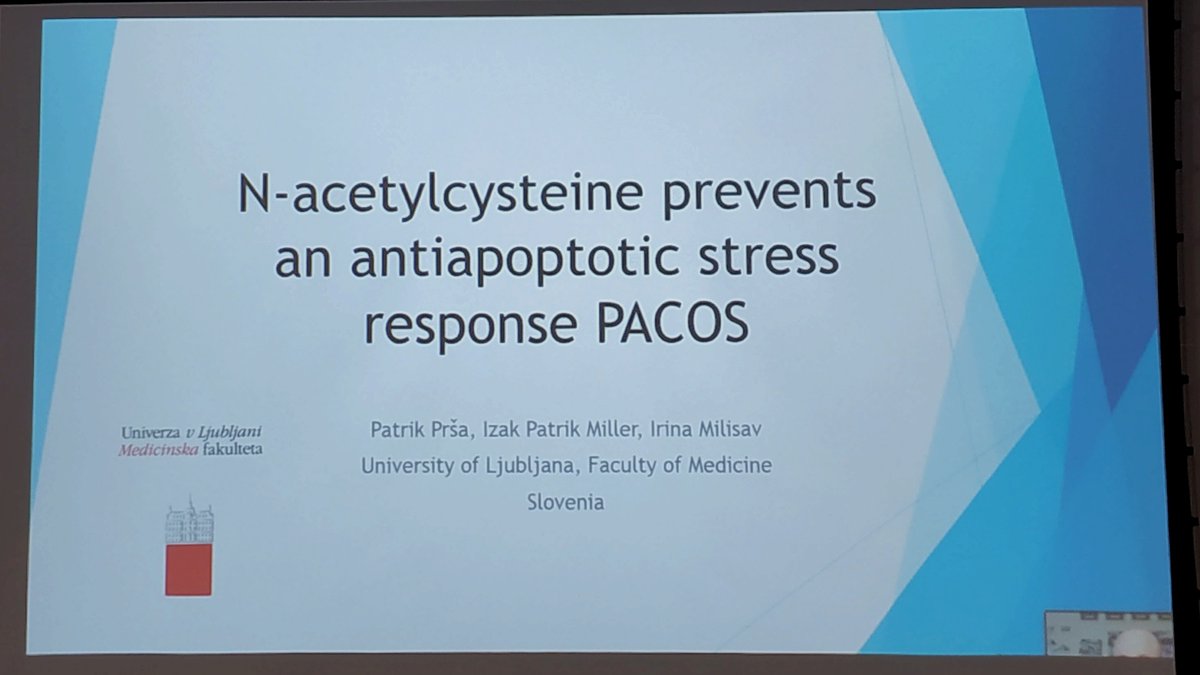 COSTNutRedOx's tweet photo. The next presentation, entitled "N-acetylcysteine prevents an antiapoptotic stress response PACOS", is presented by Patrik Prša from @unilj.
@COSTProgramme #NutRedOx #CostAction https://t.co/3TYWauT11v