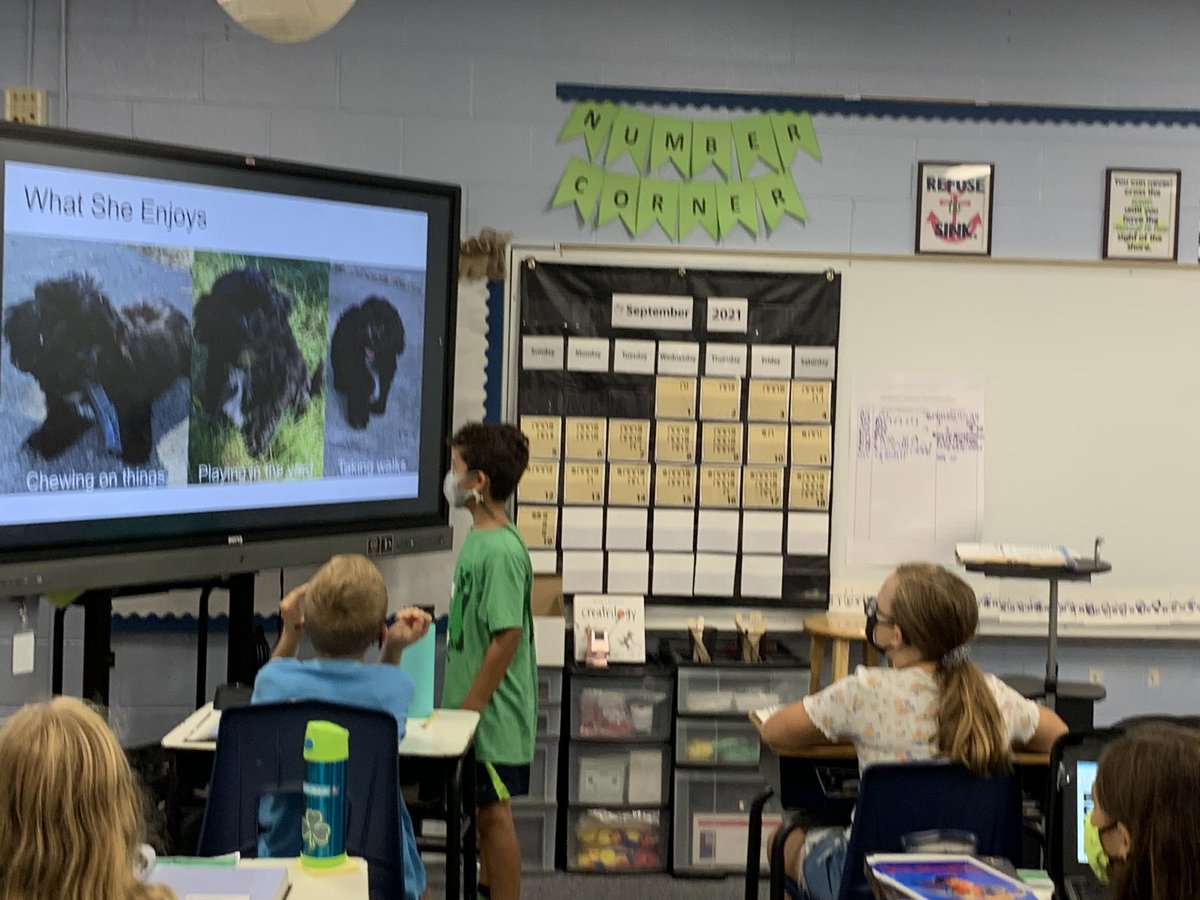 SundhInnovates's tweet photo. So proud of Mikias for making a presentation in his free time to teach us about his new pup! 🐶 #d70raptors #d70shinyapple #selfdirectedlearners https://t.co/5Zp4hjqJGq