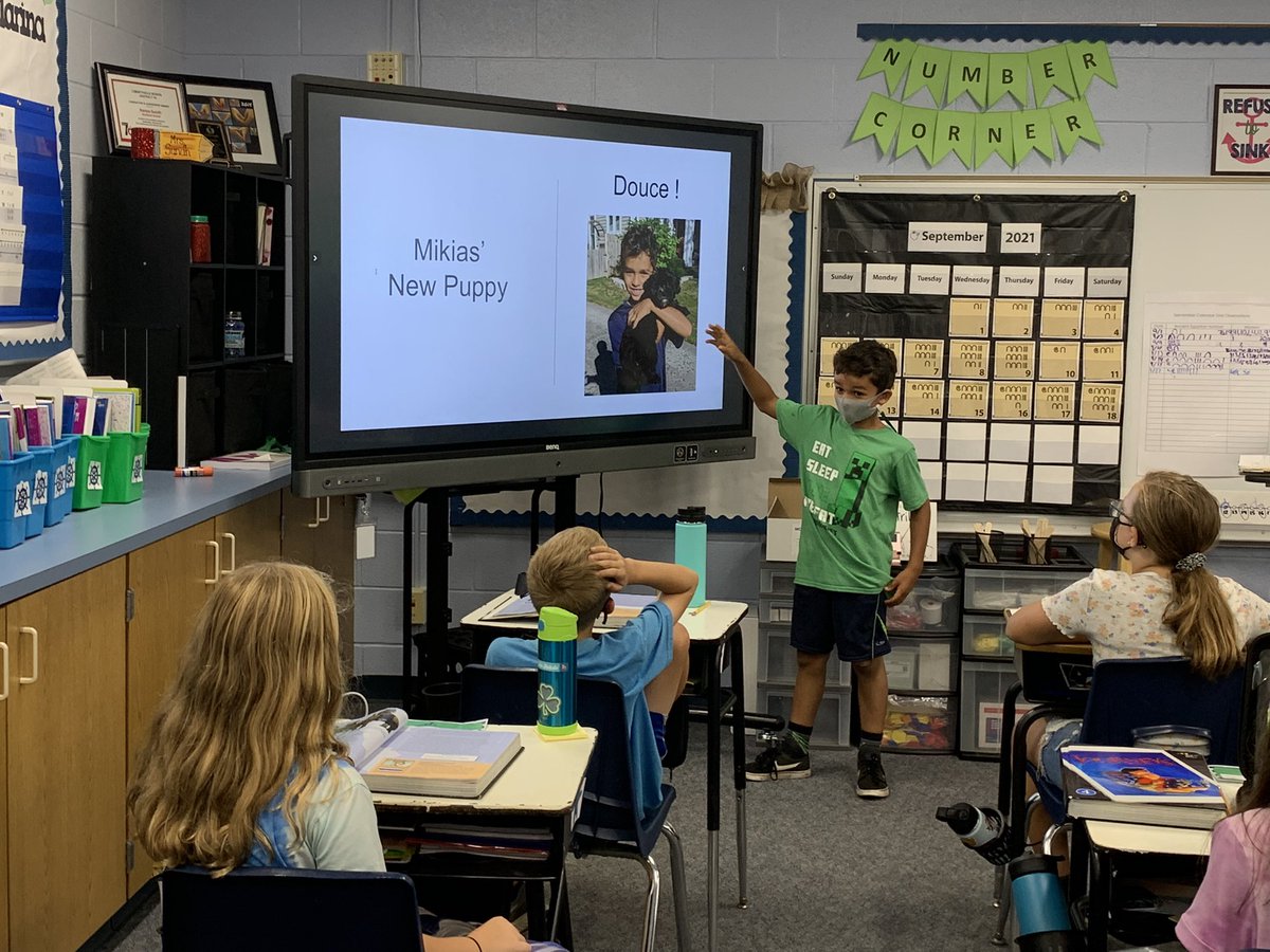 SundhInnovates's tweet photo. So proud of Mikias for making a presentation in his free time to teach us about his new pup! 🐶 #d70raptors #d70shinyapple #selfdirectedlearners https://t.co/5Zp4hjqJGq