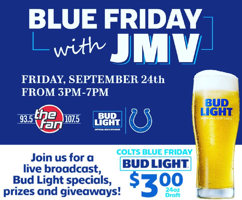 Join us Friday! <a href="/JMV1070/">JMV1070</a> in the house! Learn #Fowling, enjoy a cold <a href="/budlight/">Bud Light</a> &amp; <a href="/JMV1070/">JMV1070</a> broadcasting live! We open at 3! #FowlOn!