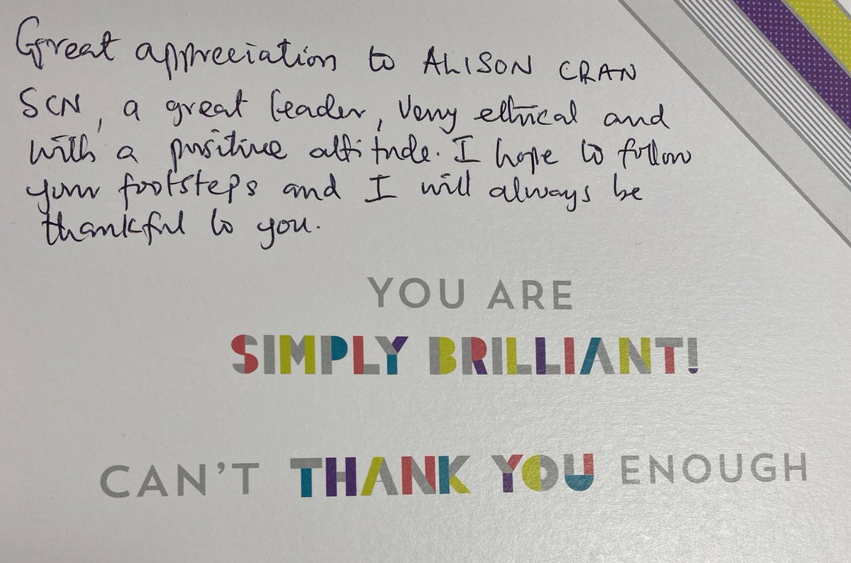 This wee note from a student nurse just made my day ♥️