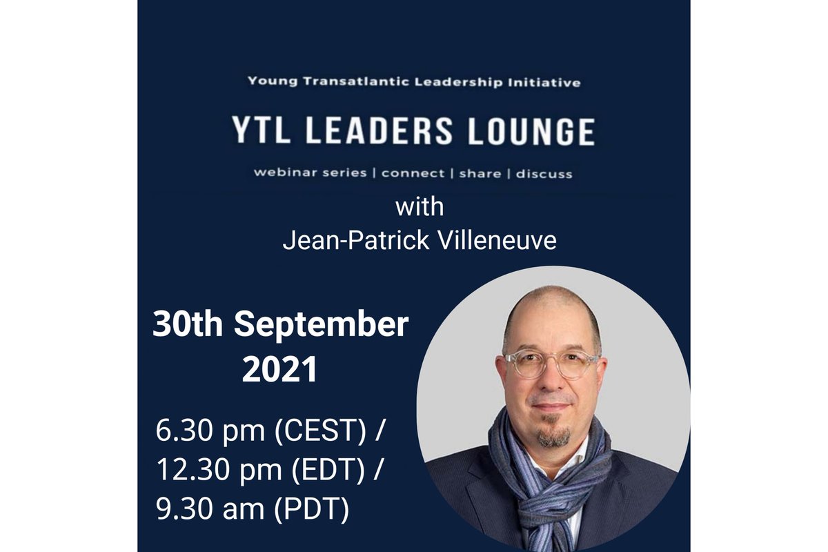 After the summer break we are finally back with a new edition of our #LeadersLounge on September 30th at 6.30 pm (CEST) / 12.30 pm (EDT) / 9.30 am (PDT) with Jean-Patrick Villeneuve.
Save the date and register for the event via our website!
#youngprofessionals #leadership