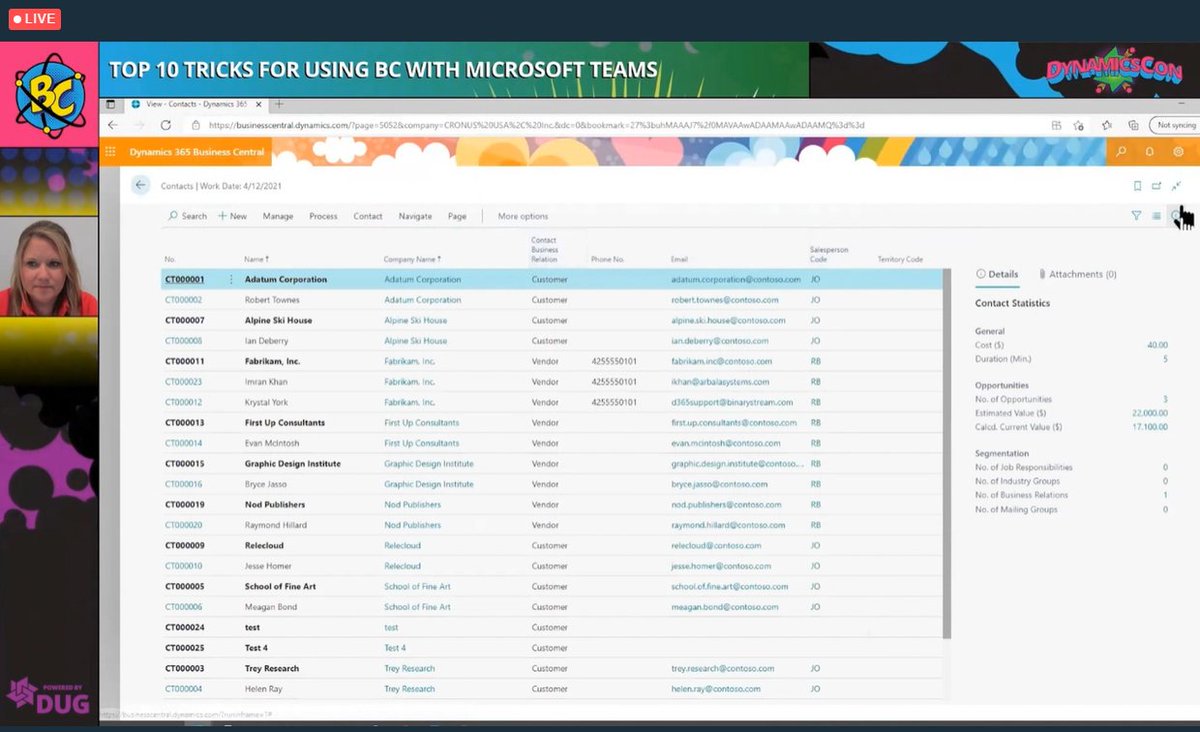 sauravdhyani's tweet image. Another Great Session with @1ShannonMullin1
#DynamicsCon2021, #msdyn365bc #dynamicscon
@Dynconference