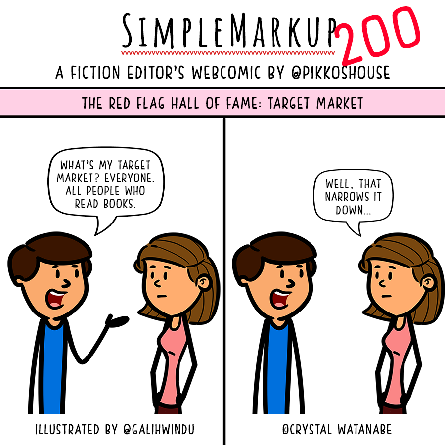 pikkoshouse's tweet photo. Continuing with the #SimpleMarkup Red Flag Hall of Fame, here's #3: Target Market
To read all ten comics now, go to: https://t.co/X8G4vAi9vl
#amediting
Patreon: https://t.co/Hm48s9WTc4
Archive: https://t.co/2FFce2HlDh
Store: https://t.co/BgBH2muJDS https://t.co/UvRnQuI3FZ