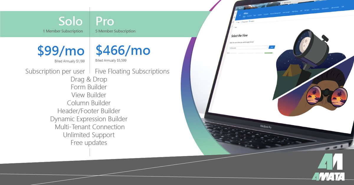 SP4Mata's tweet photo. Explore our full suite of features and prices for the one-of-its-kind List Designer in https://t.co/QlFSv3RaMV 🧐
#SharePoint #Microsoft365 #M365PnP https://t.co/PbpAJuT2J8