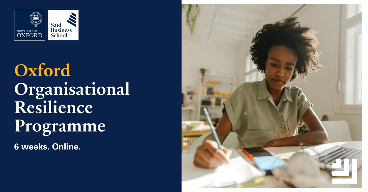 Delighted to launch the online Oxford Organisational Resilience Programme from <a href="/OxfordSBS/">Saïd Business School</a>. Find out more here: bit.ly/2UKU5oz
#getsmarteronline