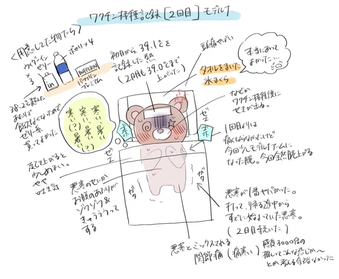 ワクチン【2回目】の副反応こんな感じだったという簡単な記録 