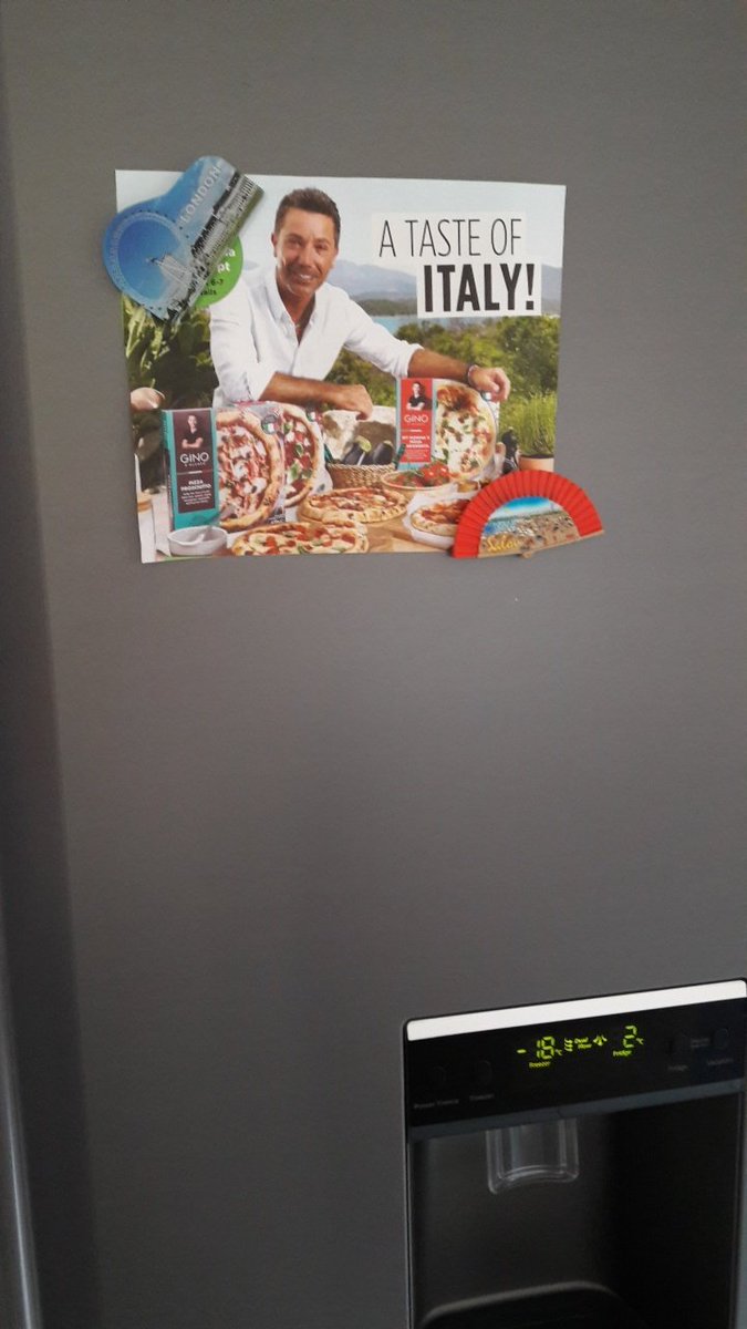 TinaBangs2's tweet photo. @Ginofantastico finished looking at the asda magazine but can still look at Gino each day in my kitchen! https://t.co/0EhHNaAkXy
