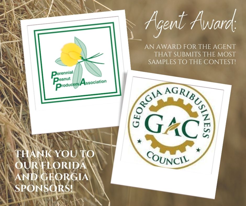 SEHayContest's tweet photo. Did you know that we have an award for the agent that submits the most samples to the contest? It would not be possible without our amazing sponsors! 

#extention #SEHayContest #agriculture https://t.co/X7Zwqj1aex
