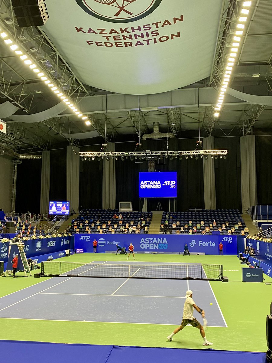 🎾🏆👏🏻 Great evening at #ATP250AstanaOpen with two great games : 

🇰🇿 Skatov - 🇮🇹 Seppi

🇷🇸 @MioKecmanovic - 🇪🇸 @FerVerdasco