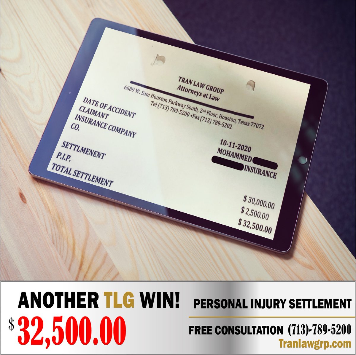 tranlawgrp's tweet image. #totalsettlement #clientcheck 
Congratulations!✨
📢Our happy client gets a check today!
#weareyourlegalteam #weareheretohelpyou #houstoncaraccident #houstoncaraccidentlawyer #houstoncaraccidentattorney #personalinjury #personalinjurylawyer #personalinjuryattorney