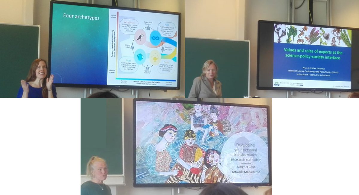Great kick-off of the course with in-depth reflections on our role as researchers lead by @jo_chamb, the values and interests behind every research project (@EstherTurnhout), and the narrative of our story with artistic methods lead by Margriet Goris. #TransformativeResearch