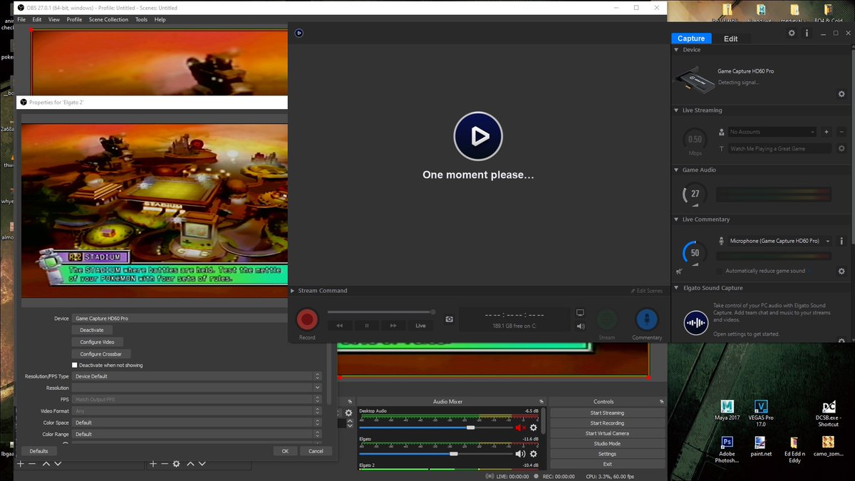 I will never understand why my elgatos can't work in their own capture software. Yet they work flawlessly with OBS.