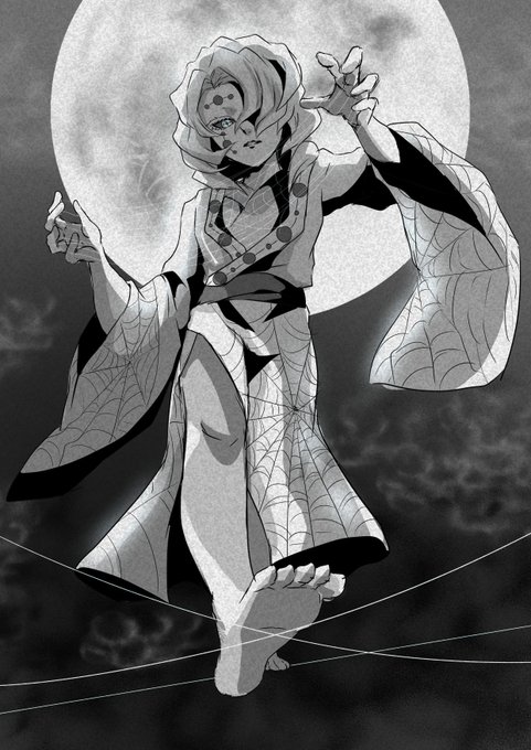 rebeccaさんがTwitterに投稿した累(鬼滅)(鬼滅の刃)のイラスト。