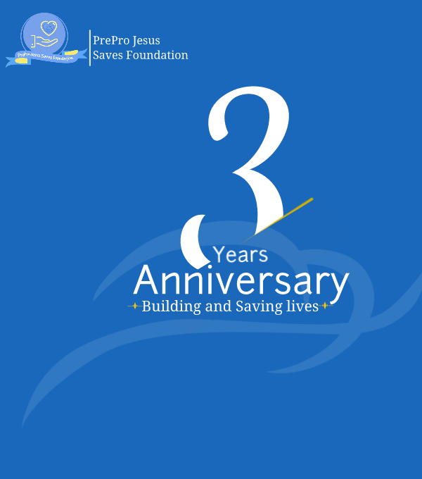 PreproJesus's tweet photo. Hurray, PrePro Jesus Saves Foundation is celebrating her third year and beyond glorious anniversary. The LORD has gloriously dealt with her. These years have been of making tremendous impacts and we count these impacts to be of, for and to the Glory of our GOD.
GOD bless PJSF https://t.co/u8JpfK7y1X