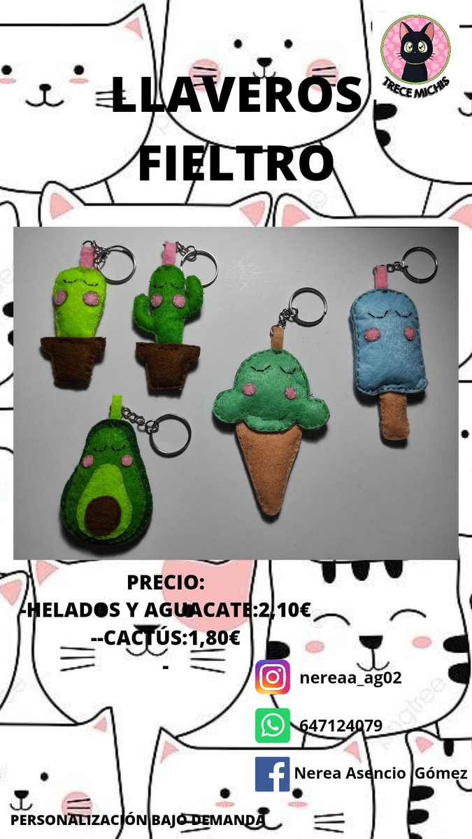 trecemichis's tweet photo. LLAVEROS SE FIELTRO Y CLIPS: https://t.co/DjFdu4rMNV