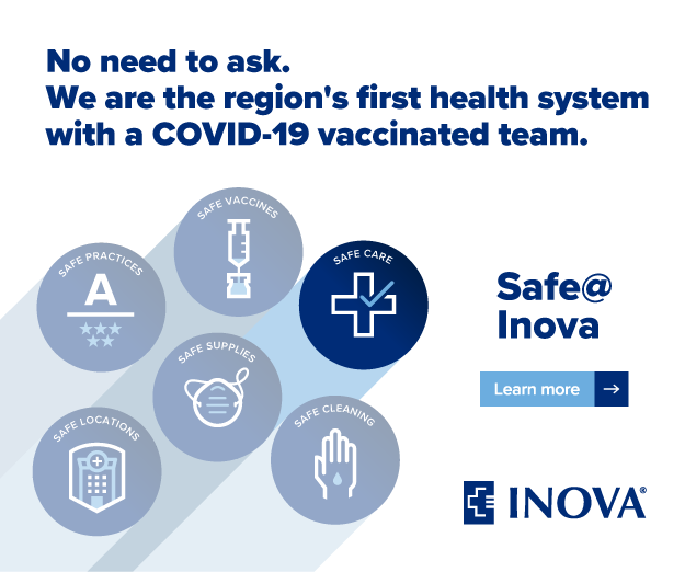 InovaHealth's tweet photo. Safety is part of Inova’s culture, the foundation of everything we do.
Learn more: https://t.co/Pj2I501iNg
#SafeAtInova https://t.co/Lk7Rw5N7Wf