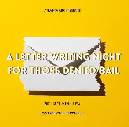 AtlantaIWOC's tweet photo. Since July 2020, Atlanta Anarchist Black Cross has held a monthly letter writing night for protesters arrested during the uprising who continue to be held captive by the state. Join us in writing letters and learn more about efforts to support incarcerated people.💌✏���✊ https://t.co/d4EZDP5rIs