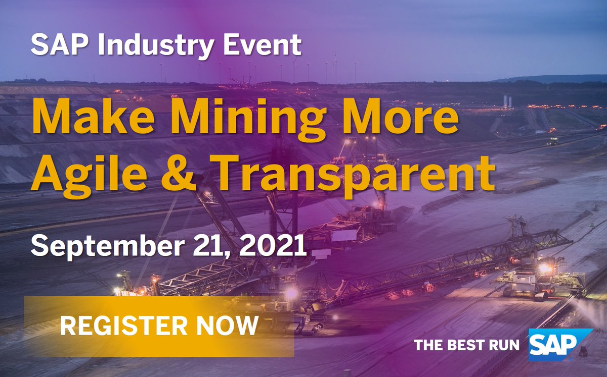 Join Rory Friedman and @Capstone Mining tomorrow afternoon for the #SAP Industry Event: Make Mining More Agile and Transparent. At this event you will hear from experts in the Mining industry as they discuss strategies and innovations your mine needs hubs.la/H0XHXGr0