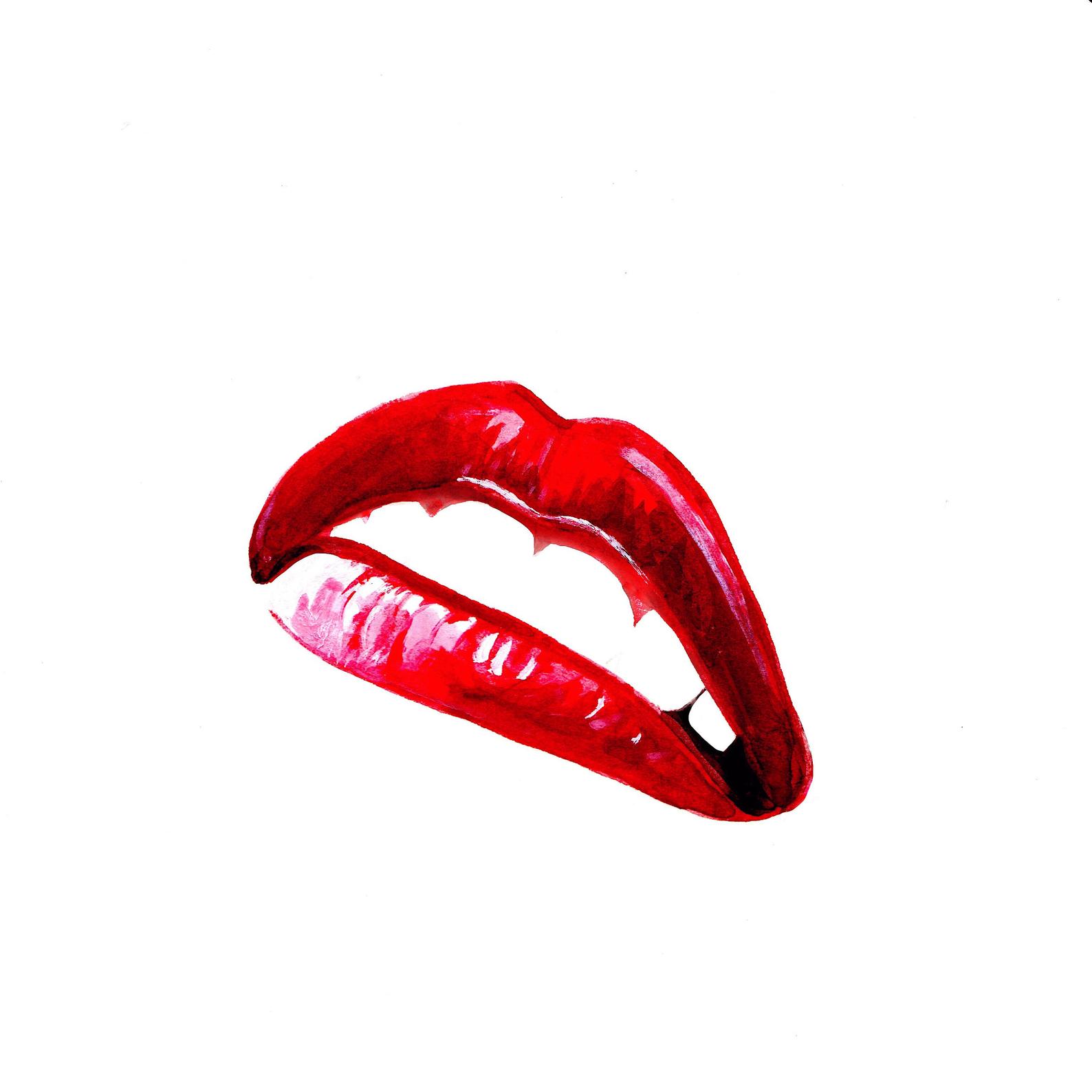 Happy birthday, Sophia Loren! Here is my painting of her lips to celebrate  