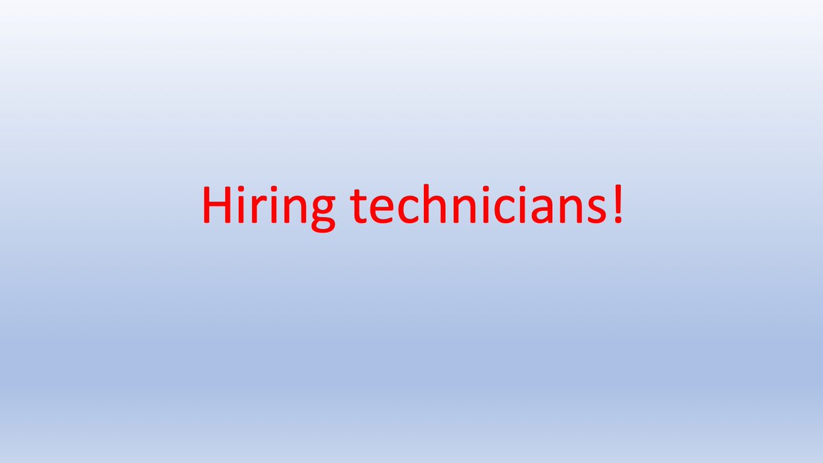 Wanted: level two technicians to work on immunological approaches to cure blood cancers (#myeloma #leukemia) at Washington University in St. Louis. General lab and animal handling experienced preferred. Email: joneal@wustl.edu #sciencejobs #CARTcells