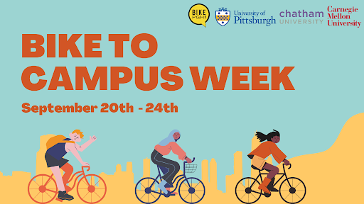 BikePGH's tweet photo. Tune in at 2pm for our 2nd session of Bike to Campus Week, How to Buy a Bike. Hear from a bike shop expert and LCI Teacher about getting the right bike for YOU! Register for this session here: https://t.co/Le2BnKjeSy #B2CW 
@SustainablePitt @sustainCMU @ChathamSustain https://t.co/Btr30Npid4
