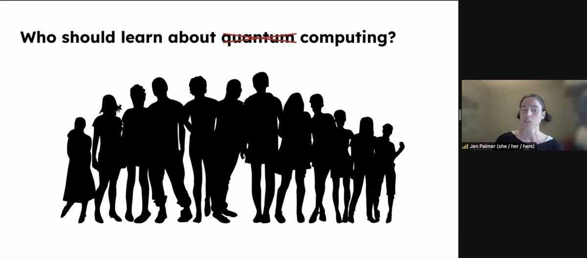 ChariosiTeach's tweet photo. @HegemanRaya "Who should learn about quantum computing? It wasn't long ago that we were asking ourselves the same thing about computing. And the answer is the same: There is room for ALL students and ALL teachers across disciplines." - Jen Palmer, @EPiQCExpedition #ILCSedSummit https://t.co/uiB3ShWzru