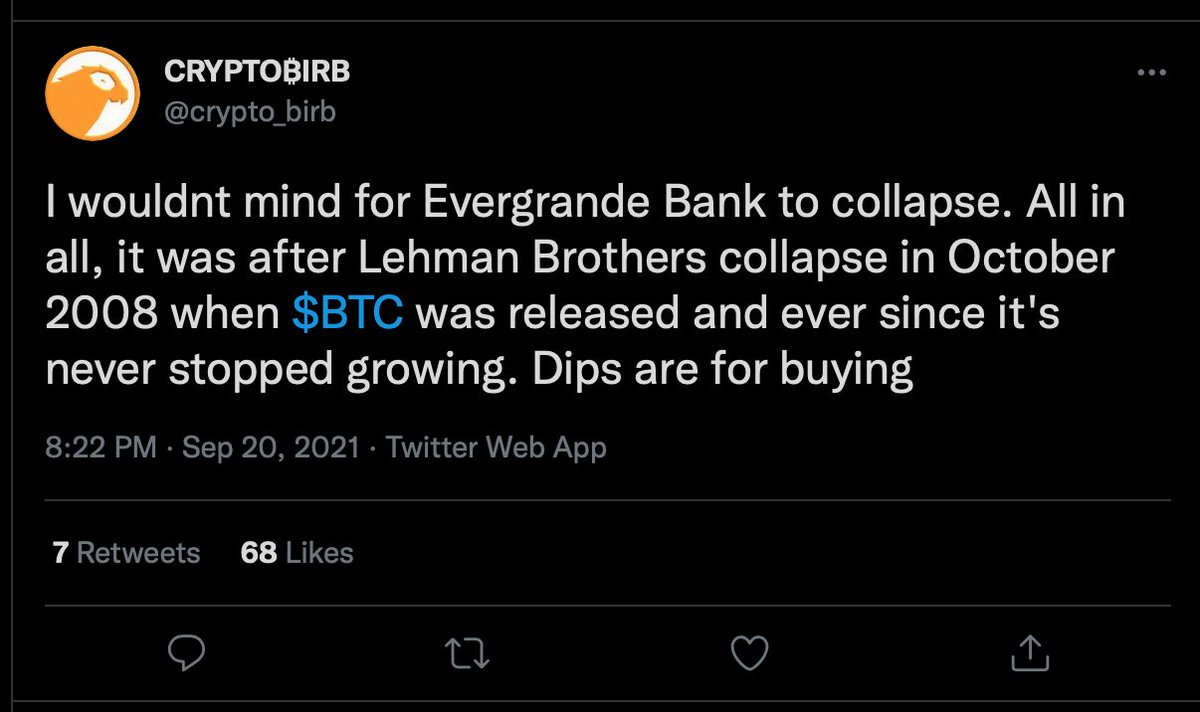 pollycoins's tweet photo. What the fuck are you talking about? a) It's not a bank b) BTC like any other asset would be sinking like Lehman brothers during that period, lol https://t.co/eZqmOIGusX